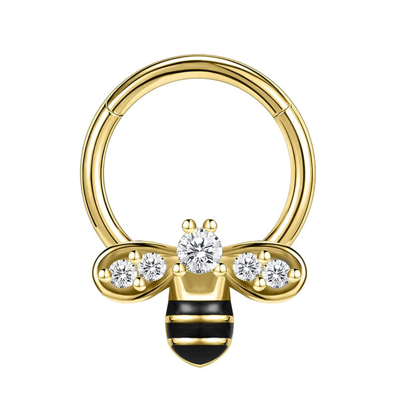 Ring with Bee in Gold and Silver
