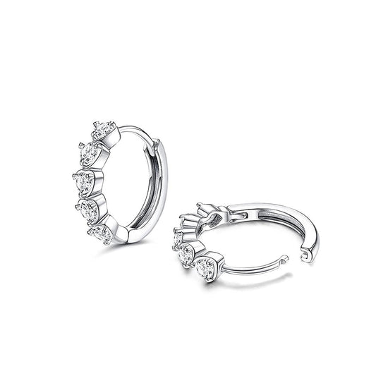 Anillo clicker de plata con forma de corazón