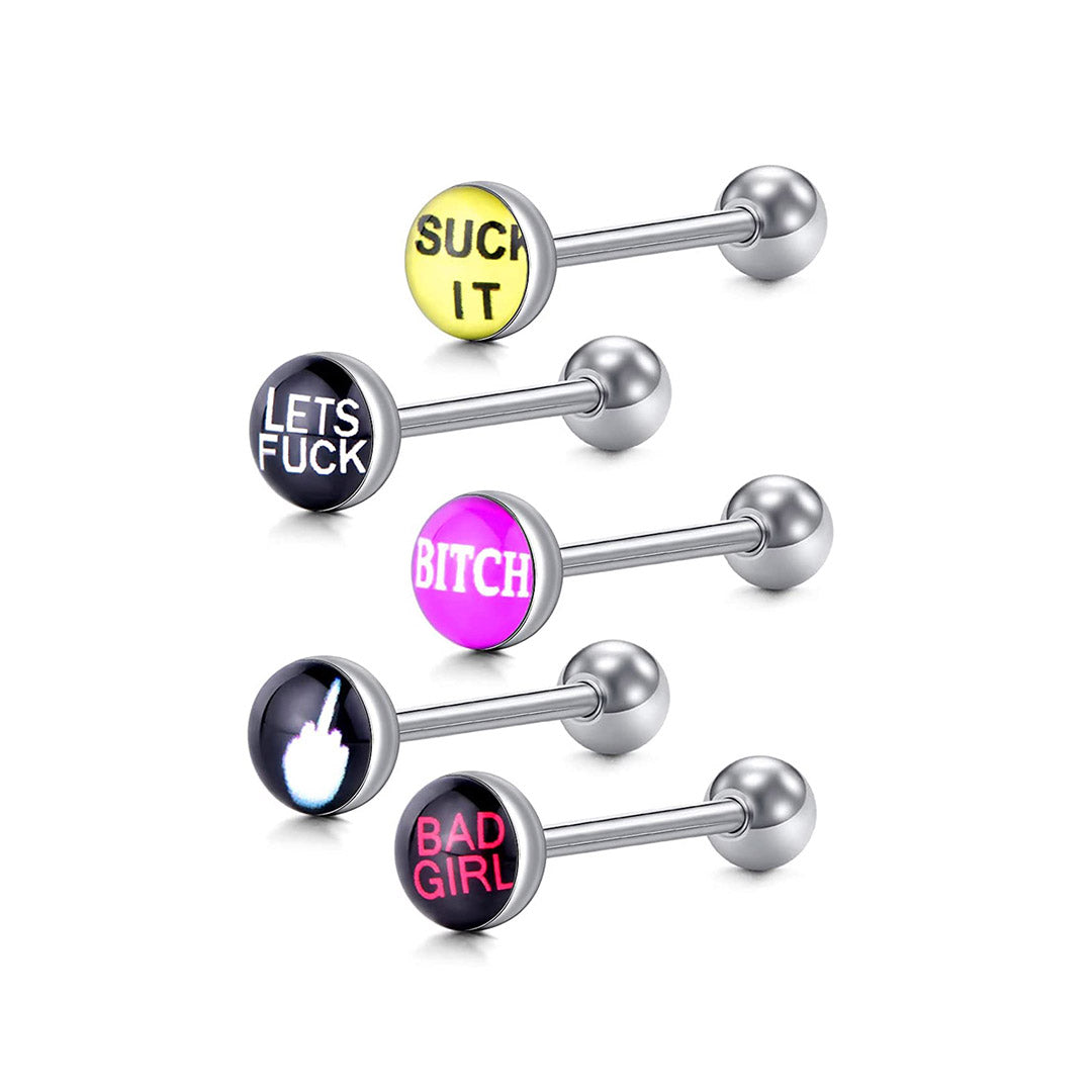 Tongue Jewelry With Fun Messages