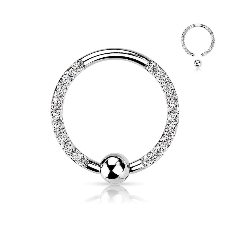 CBR Titanium Ring with Forward Facing Stones