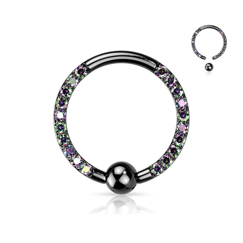 CBR Titanium Ring with Forward Facing Stones