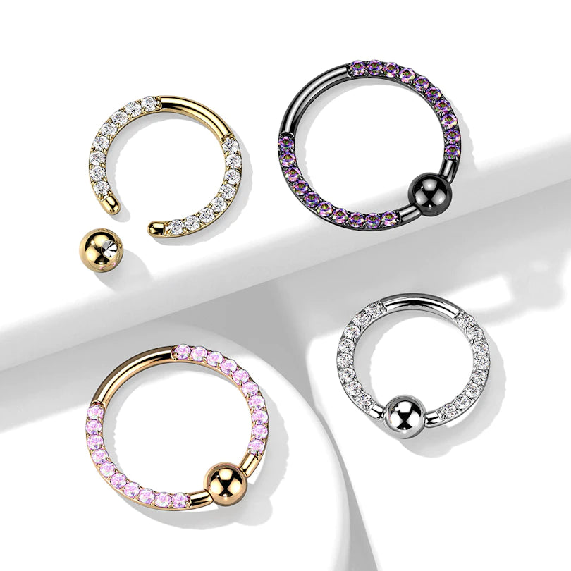 CBR Titanium Ring with Forward Facing Stones