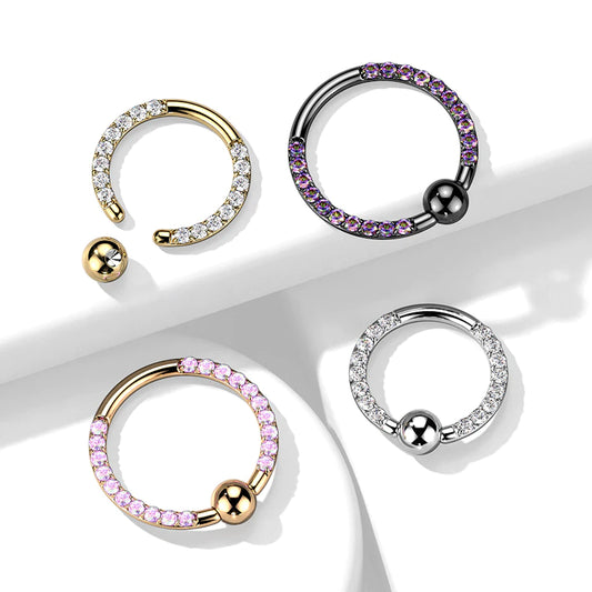 CBR Titanium Ring with Forward Facing Stones