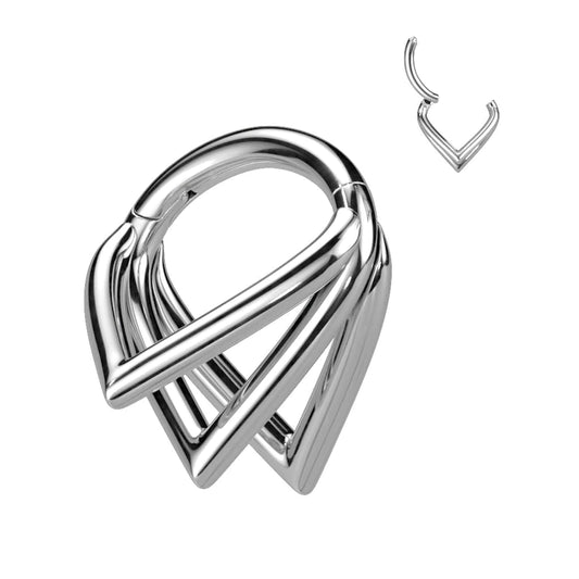Titanium Hinged Ring with Three Vertices