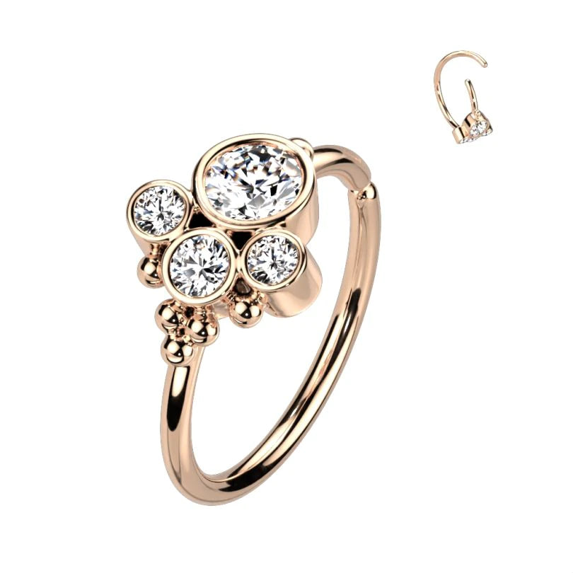 Twist Ring with Round Stone Set