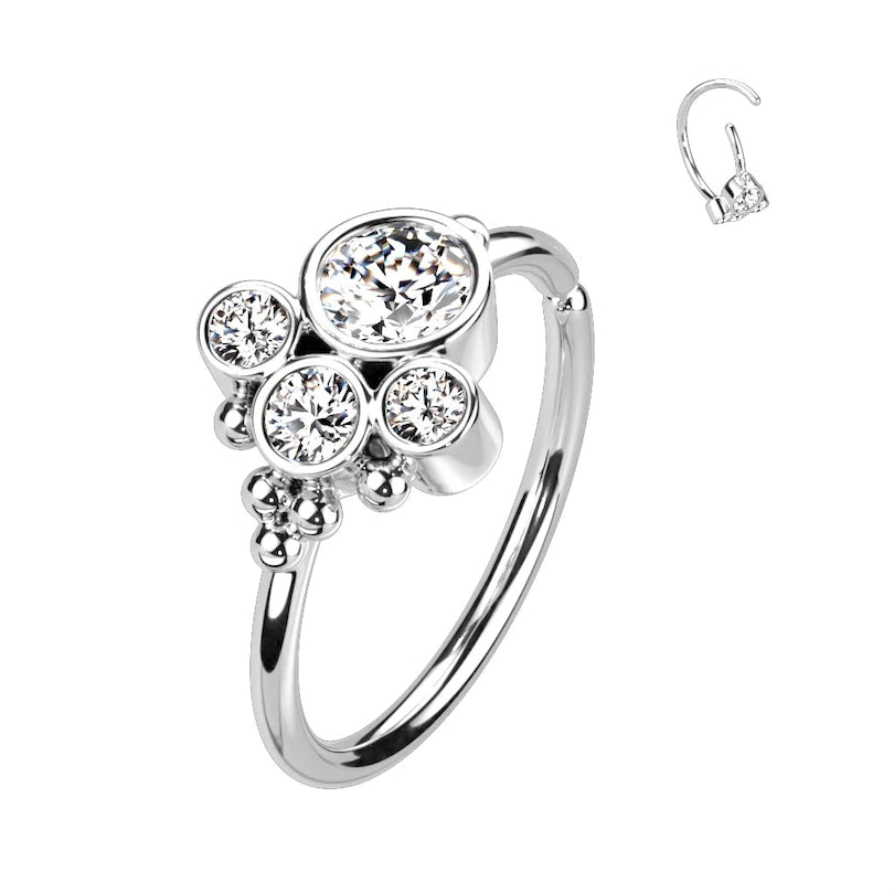 Twist Ring with Round Stone Set