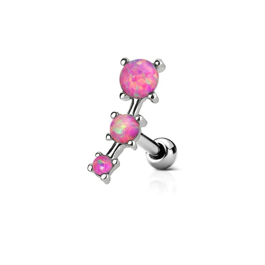 Piercing With Three Opal Stones