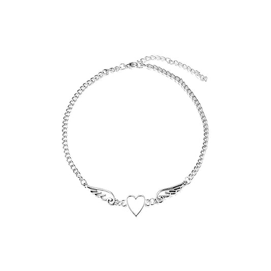 Gargantilha - Choker com Coração com Asas