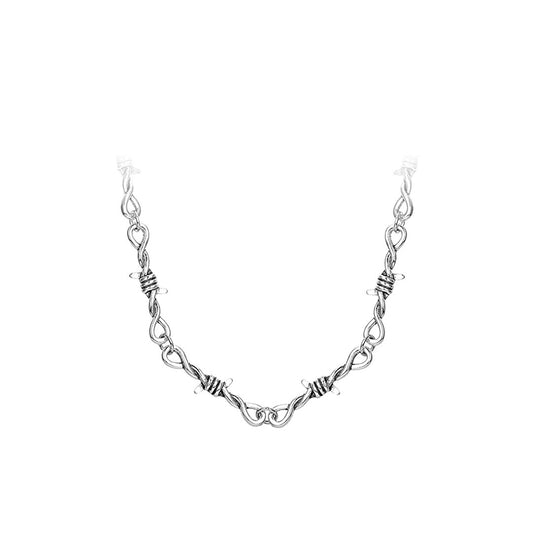Colar Estilo Choker com Forma de Arame Farpado