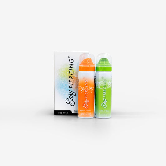 Easypiercing Duo Pack Gel Limpeza Suave e Solução Antibacteriana