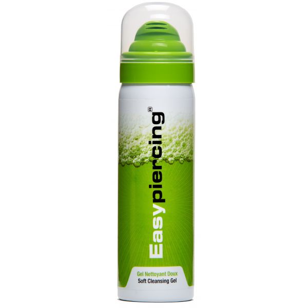 EasyPiercing - Complete kit with Antibacterial Solution, Saline Solution and Cleansing Foam (20 compresses offered)