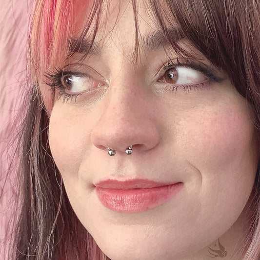 Piercing Nariz Com Joia em Titânio