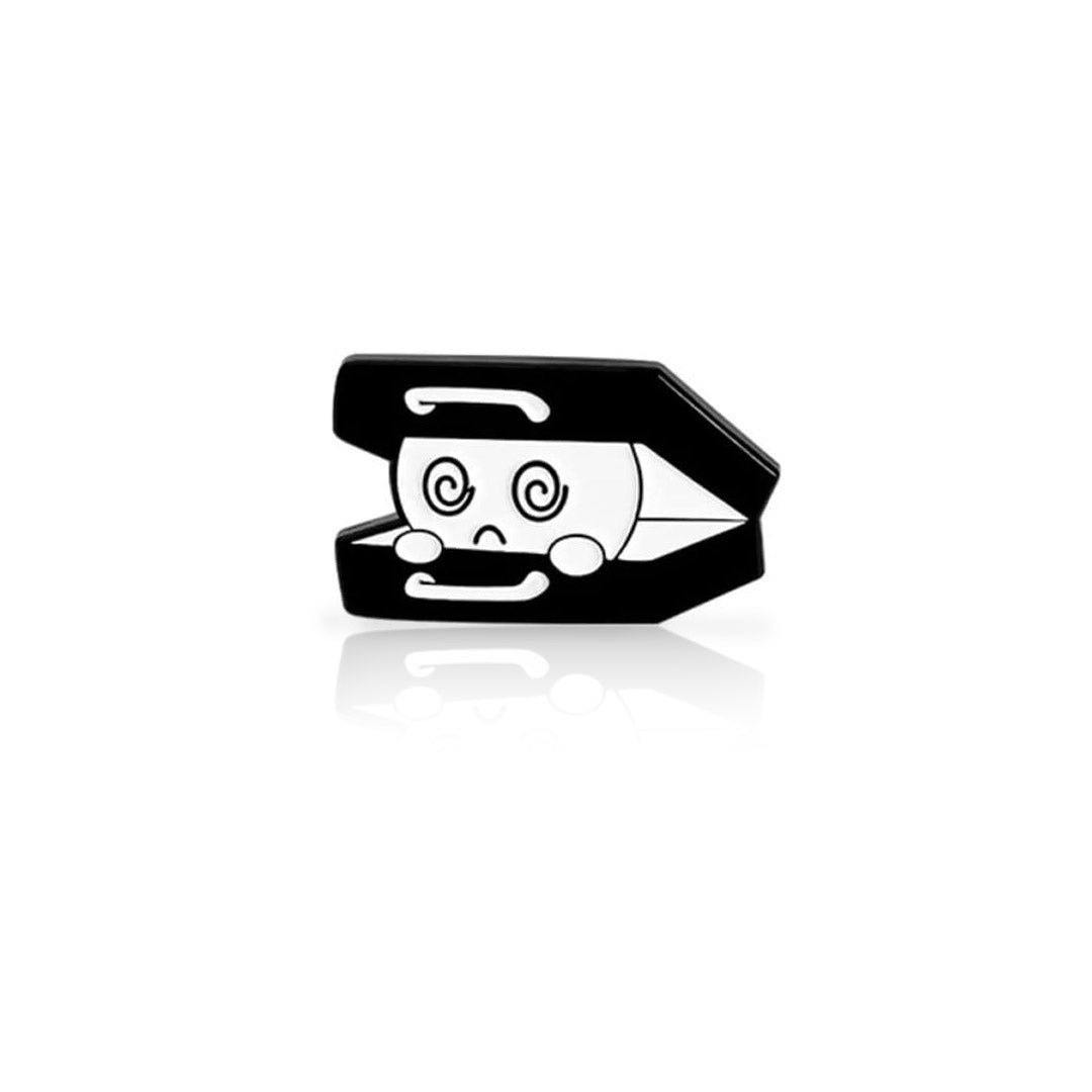 Badge - Pin in the shape of a Ghost in Metal and Enamel Painting