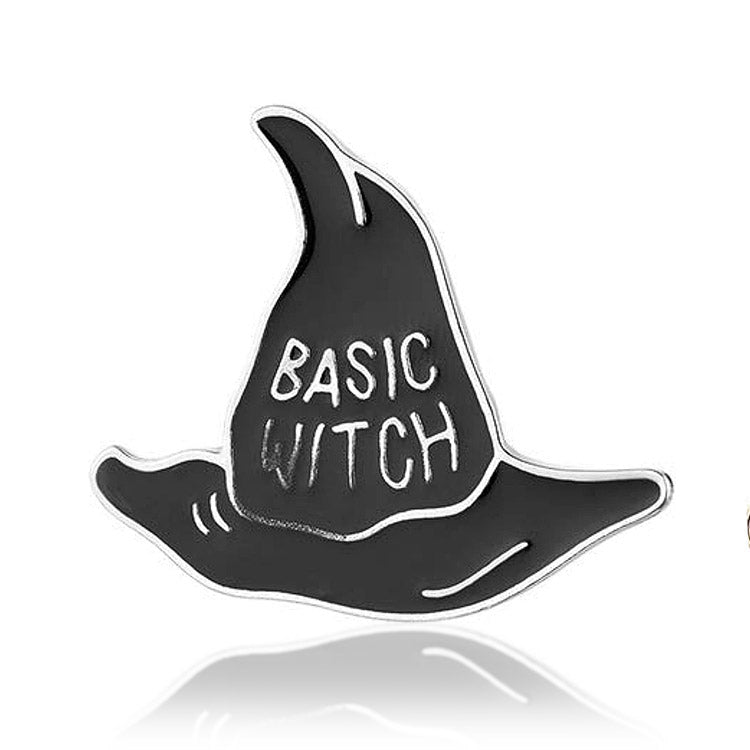 Badge - Witch Hat In Enamelled Metal