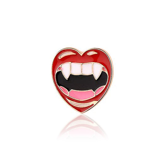 Badge - Vampire's Kiss in the shape of a Heart