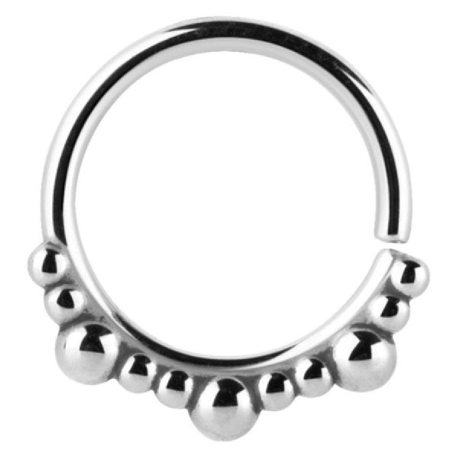 Argola contínua com formas de bolhas
