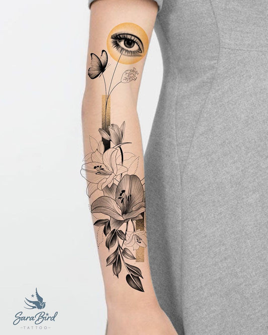 Sara - Olhar para dentro- Projeto pronto para tatuar. Único e exclusivo